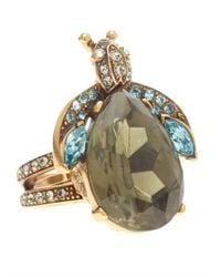 Oscar de la Renta | Metallic Bug Shaped Crystal Ring | Lyst