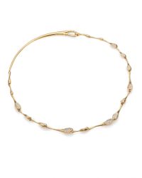 Adriana Orsini | Metallic Concave Pavé Drop Link Necklace | Lyst
