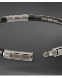 Emporio Armani | Metallic Bracelet in Steel and Ceramic for Men | Lyst