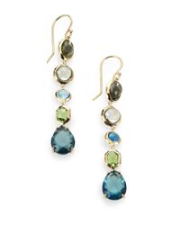 Ippolita | Blue Multi Gemstone and 18k Yellow Gold Drop Earrings | Lyst