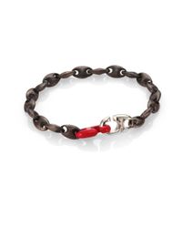 Miansai | Red Havre Oxidized Sterling Silver & Enamel Bracelet for Men | Lyst