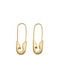 Tom Binns | Metallic Gold Safety Pin Earrings | Lyst