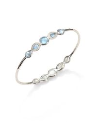 Ippolita | Metallic Stella Swiss Blue Topaz, Mother-Of-Pearl, Diamond & Sterling Silver Double Tiara Bangle Bracelet | Lyst