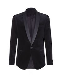 Z zegna Velvet Tuxedo Jacket in Blue for Men | Lyst