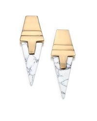 Eddie Borgo | Metallic Howlite Dagger Earrings | Lyst