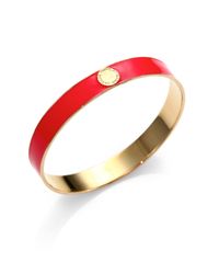 Marc By Marc Jacobs | Red Skinny Enamel Logo Disc Bangle Bracelet | Lyst