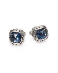 John Hardy | Metallic Classic Chain Sterling Silver Stud Earrings | Lyst