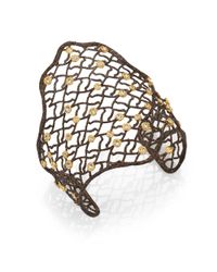Alexis Bittar | Metallic Crystal Large Lace Cuff Bracelet | Lyst