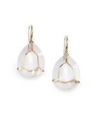 Ippolita | Metallic Gemma Collection Clear Quartz and 18k Yellow Gold Large Teardrop Earrings | Lyst