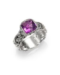 John Hardy | Metallic Classic Chain Amethyst & Sterling Silver Braided Ring | Lyst