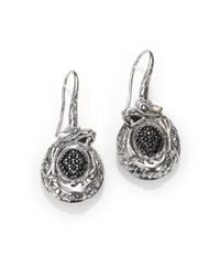 John Hardy | Metallic Naga Black Sapphire & Sterling Silver Dragon Drop Earrings | Lyst