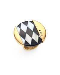 Kelly Wearstler | Metallic Alesandro Onyx Shell Inlay Ring | Lyst