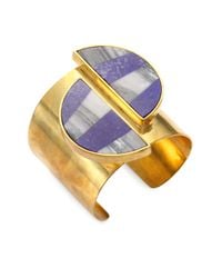 Kelly Wearstler | Metallic Marco Lapis Agate Cuff Bracelet | Lyst