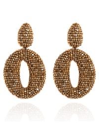 Oscar de la Renta | Metallic Classic Oscar Beaded O Clip-on Earrings | Lyst