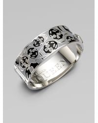 Alexander McQueen | Metallic Medium Skull Cuff Bracelet | Lyst