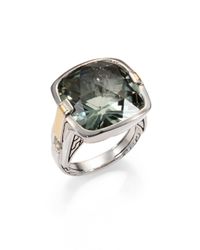 John Hardy | Metallic Green Amethyst Sterling Silver Ring | Lyst
