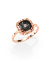 KALAN by Suzanne Kalan | Pink Black Night Topaz and 14k Rose Gold Ring | Lyst
