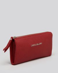 Longchamp | Red Wallet - Quadri Three Quarter Zip | Lyst