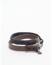 Caputo & Co. | Blue Hand Knotted Chevron Leather for Men | Lyst