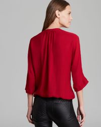 joie red blouse