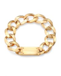 Michael Kors | Metallic Oversized Curb Chain Logo Necklace | Lyst