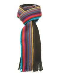 Paul Smith | Black Reversible Multiedge Scarf for Men | Lyst