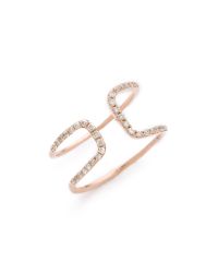Lyst - Gabriela artigas White Diamond Cutout Ring in Pink