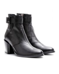 Helmut Lang | Black Leather Ankle Boots | Lyst