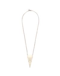 Os Accessories | White Crowskull Necklace | Lyst