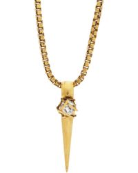 Erickson Beamon | Metallic Crystal Bead Glass Pearl Necklace | Lyst