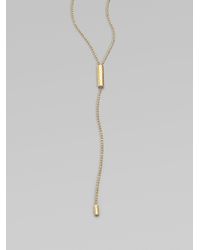 Gucci | Metallic 18k Gold Lariat Necklace | Lyst