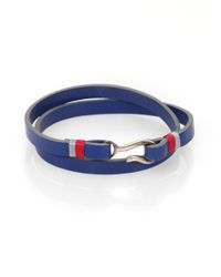 Miansai | Blue Foskol Leather Wrap Bracelet | Lyst