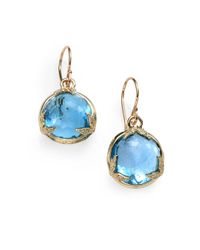 Mizuki | Blue Topaz Diamond 14k Gold Drop Earrings | Lyst