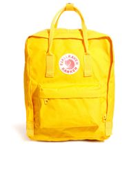 fjallraven classic kanken backpack in yellow