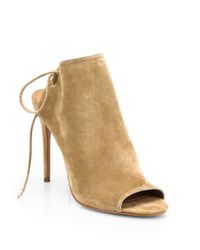 Aquazzura | Natural Mayfair Suede Sandals | Lyst