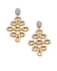 Marco Bicego | Metallic Siviglia Diamond, 18K Yellow & White Gold Chandelier Earrings | Lyst