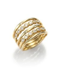 Ippolita | Metallic Stardust Diamond & 18k Yellow Gold Twilight Five-row Ring | Lyst