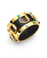 Eddie Borgo | Metallic Semiprecious Multistone Enamel Dring Cuff Bracelet | Lyst