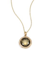 Ippolita | Metallic Lollipop Citrine, Pyrite, Diamond & 18K Yellow Gold Doublet Mini Pendant Necklace | Lyst