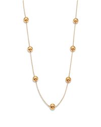 Roberto Coin | Metallic 18k Gold Ball Station Necklace | Lyst