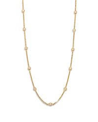 Roberto Coin | Metallic Diamond & 18k Yellow Gold Station Necklace/24 | Lyst