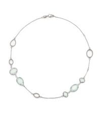 Judith Ripka | Metallic Seafoam Chalcedony White Sapphire and Sterling Silver Necklace | Lyst