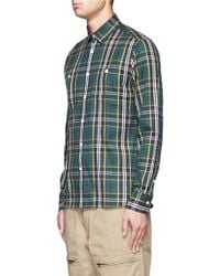 Maison Kitsuné | Blue Worker Check Shirt for Men | Lyst
