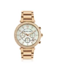 Michael Kors | Pink Glitz-Top Chronograph Watch | Lyst