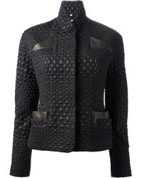 Jean paul gaultier Textured Jacket in Black | Lyst