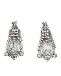 Tom Binns | Red Co Vert Rhodium and Silverplated Swarovski Crystal Earrings | Lyst