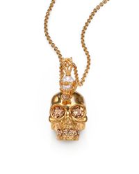 Alexander McQueen | Metallic Victorian Skull Pendant Necklace for Men | Lyst