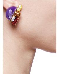 Erickson Beamon | Purple 'electric Avenue' Crystal Embellished Earrings | Lyst