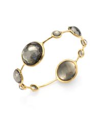 Ippolita | Metallic Pyrite Doublet 18k Gold Station Bangle Bracelet | Lyst