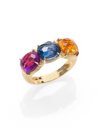 Marco Bicego | Multicolor Murano Citrine, Blue Topaz, Pink Tourmaline & 18k Yellow Gold Ring | Lyst
